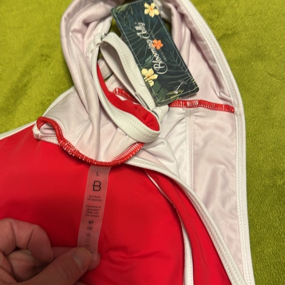 Blooming Jelly Sexy High Waisted Comfy Bikini Sz Large Cherry Red Tik Tok Shop - Picture 9 of 9